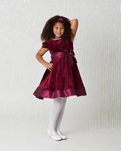 little girl holiday dress photo studio