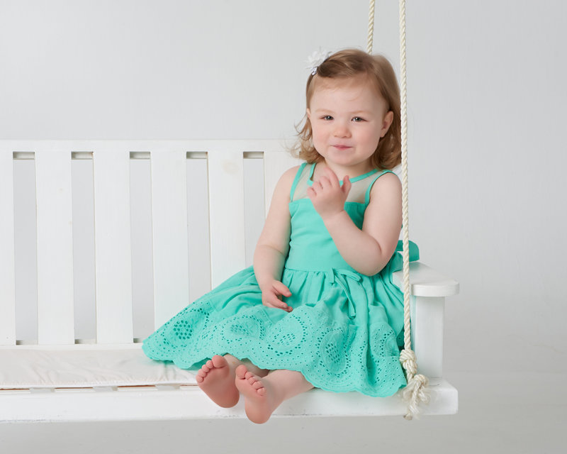 baby girl swing photo session