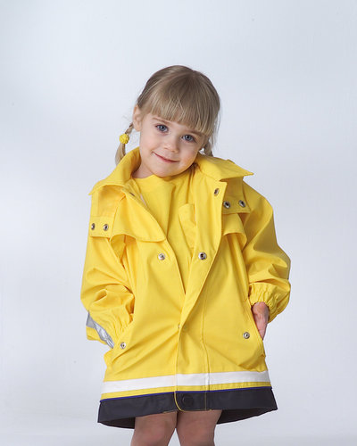 baby girl raincoat photo studio